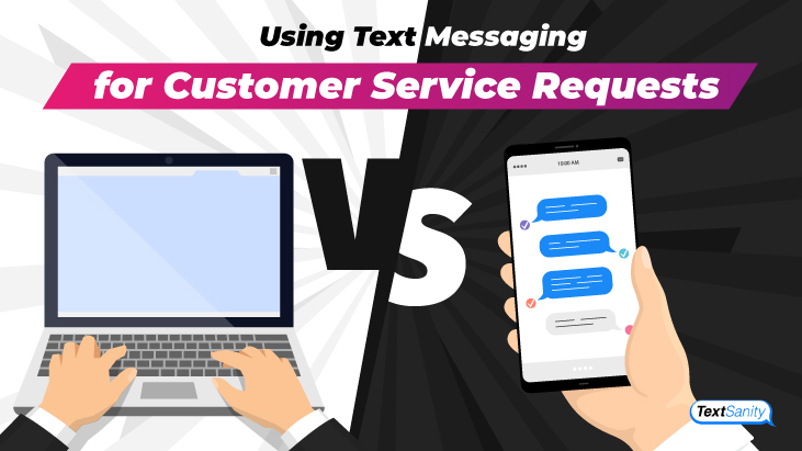 Featured image for using text messaging for customer service requests.