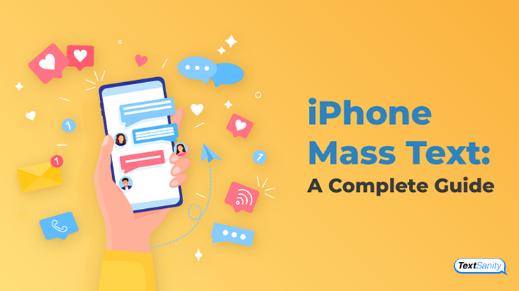 Featured image for the complete guide to mass texting with the iPhone.