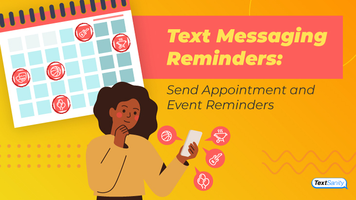 Featured image for text message reminders and sending appointment or event reminders.